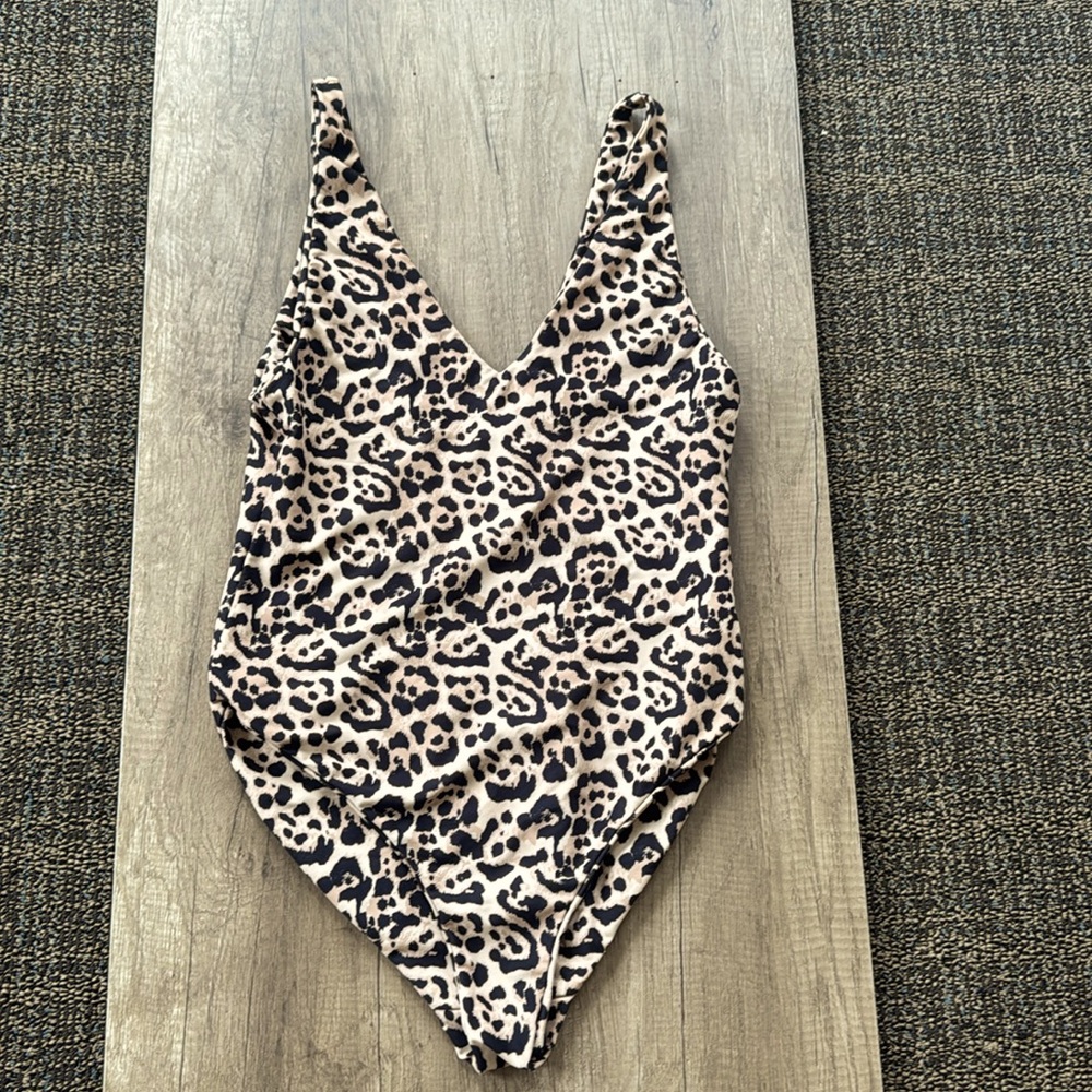 Skatie Leopard Print One Piece Swimsuit